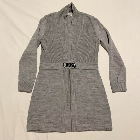 Calvin Klein Cardigan Long Sleeve Wool Blend Sweater Womens Small - Picture 1 of 16